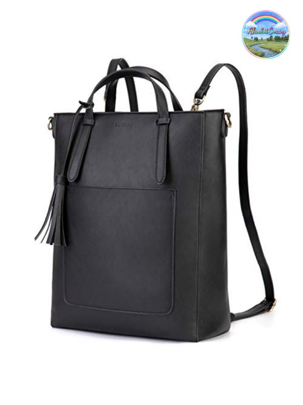 ECOSUSI Convertible Tote Bag Vegan Leather Backpack for Women